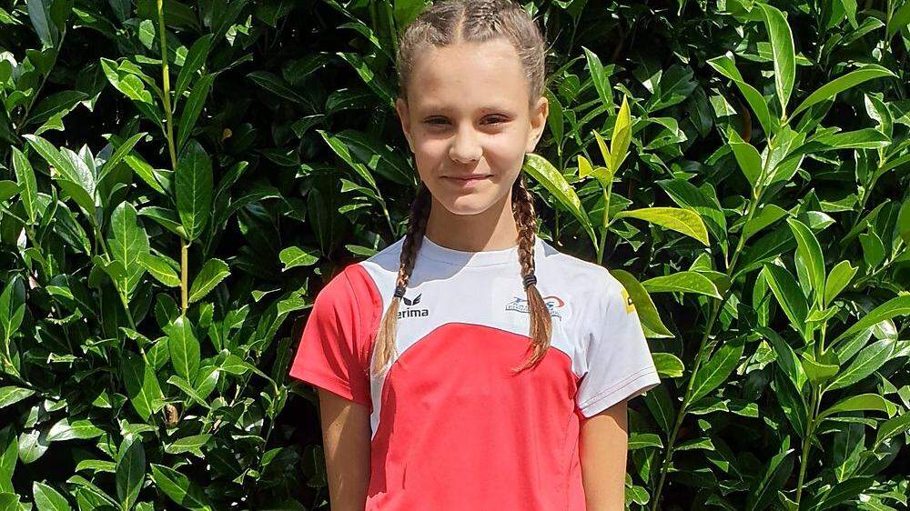 Julia Strauß (12) läuft seit 2018 für den TUS Kainach
