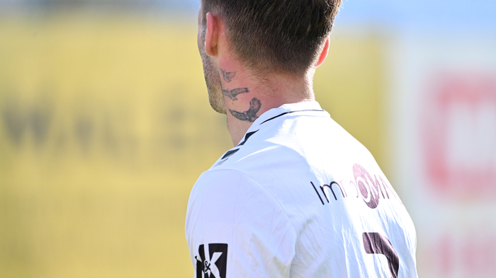 #7 Bondan Romaniuk ASK Klagenfurt, ASK Klagenfurt vs. SK Vorwärts Steyr 21.4.2024, ASK Klagenfurt vs. SK Vorwärts Steyr am 21.04.2024 in Klagenfurt (ASK Sportzentrum Fischl), Austria, (Photo by Bernd Stefan)