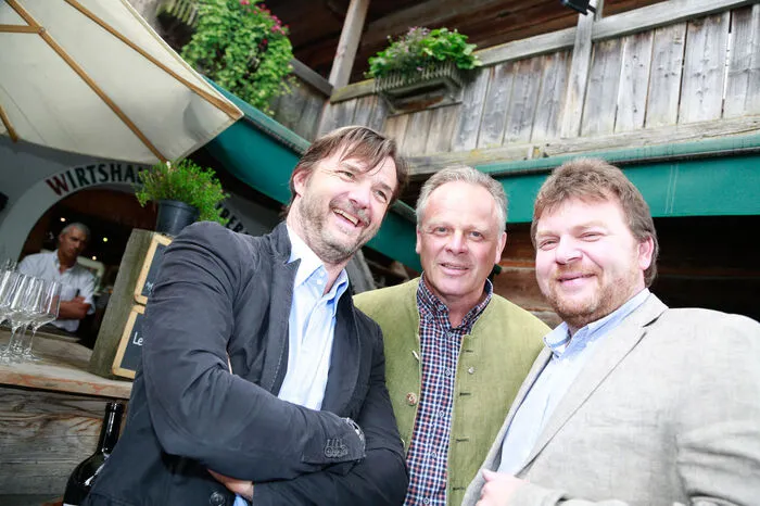 ... das Winzertrio Heinz Velich, Manfred Tement und Albert Gesellmann ...