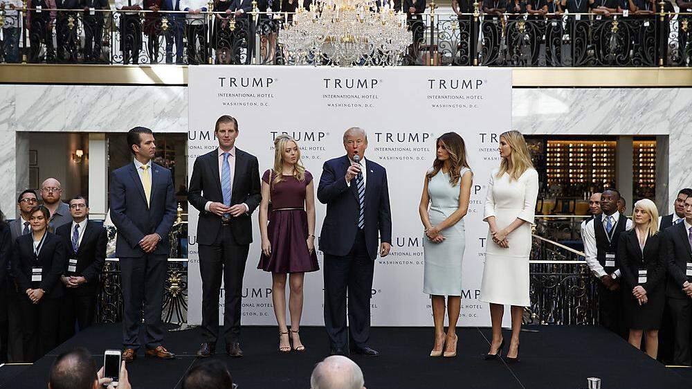 Donald Trump mit seiner Familie