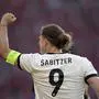 Austria's Marcel Sabitzer celebrates the team's win over the Netherlands in a Group D match at the Euro 2024 soccer tournament in Berlin, Germany, Tuesday, June 25, 2024. (AP Photo/Sunday Alamba)