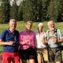 Klaus und Elisabeth Egle, beide Wirtshausführer und Isabella und Hermann Nömayers, Pächter der Gsollalm, dürfen sich über die gelungene Premiere des ersten Gsollalm Pop-Up „Wein am Berg“ freuen