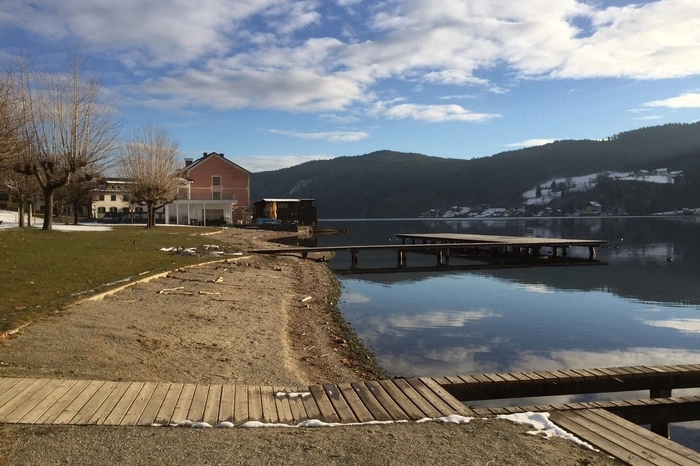 Strandbad Millstatt: Der Uferbereich soll schon bald während  der Winterpause frei zugänglich sein