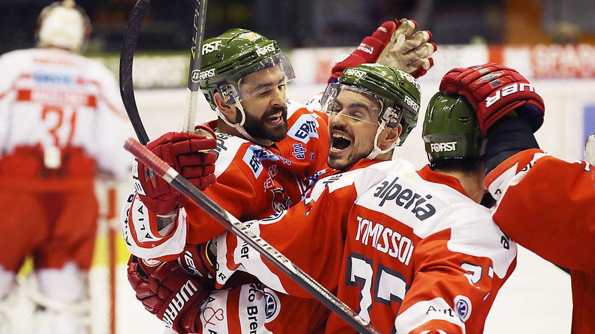 Im Vorjahr jubelte Bozen im Viertelfinale gegen Klagenfurt