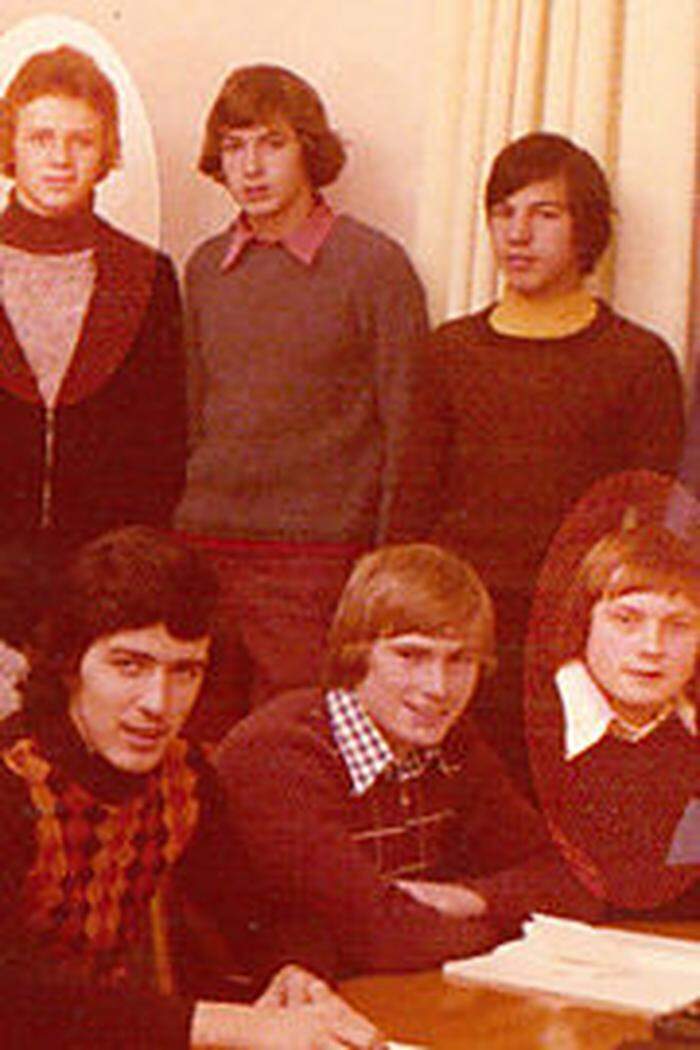 Schulfreunde: Manfred Tement (oben links) und Alois Gölles (unten rechts) im dritten Jahrgang in Klosterneuburg