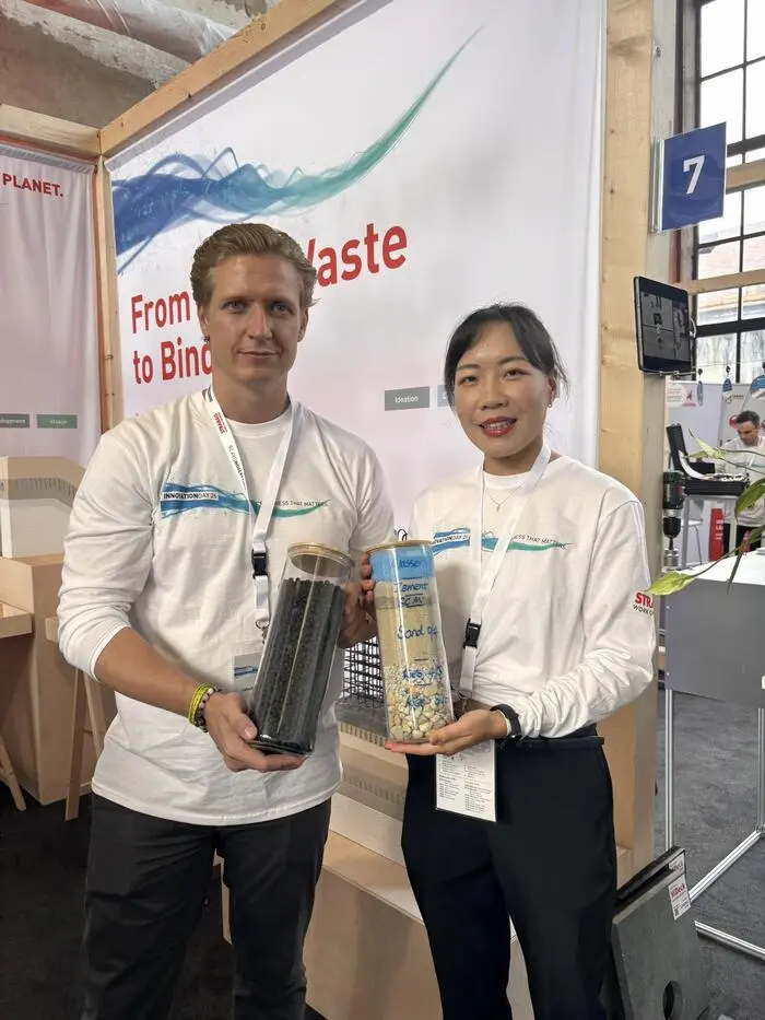 CO2-reduzierte Betone: Jakob Strzalkowski und Sha Yang von der Strabag-Tochter „Roxit“