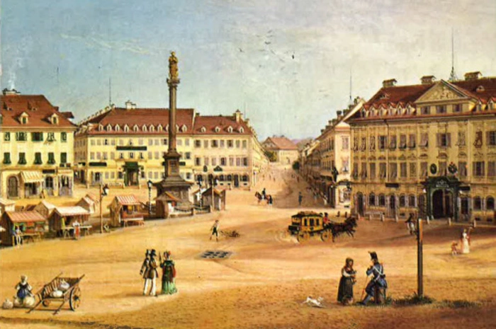 Früher konnte man schön über den "Jacky" flanieren: Impression vom alten Jakominiplatz