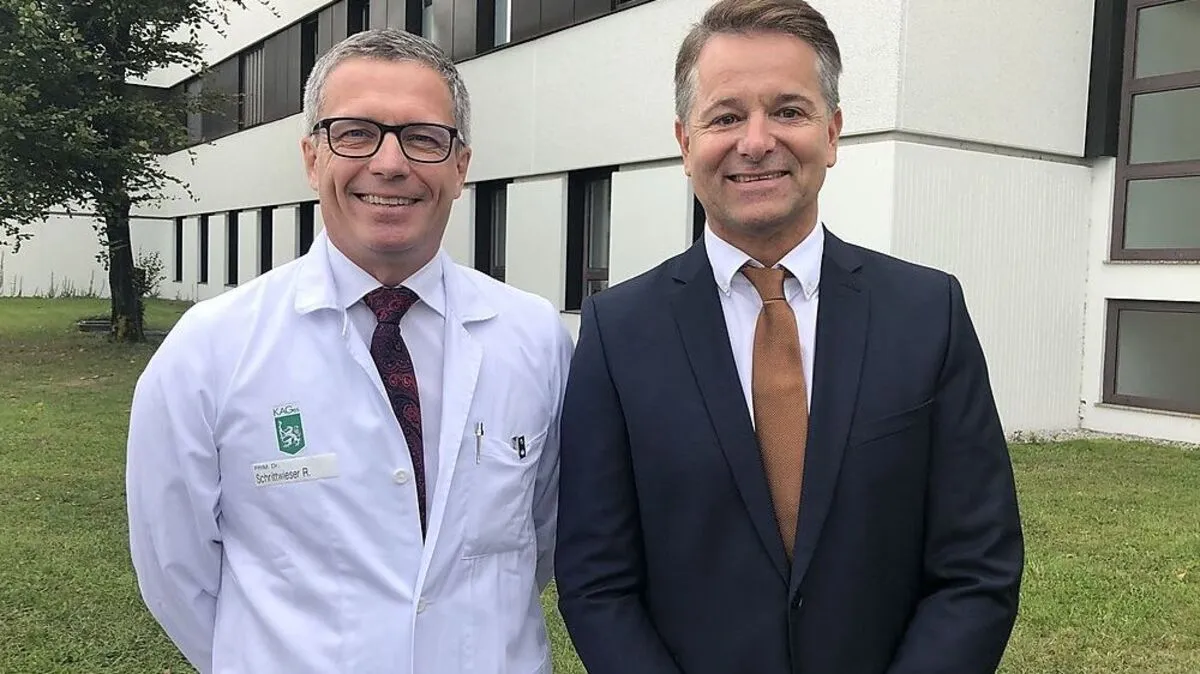 Zwei neue Führungskräfte am LKH Hochsteiermark: Primarius Rudolf Schrittwieser (l.) und Betriebsdirektor Harald Kapeller