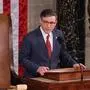 Speaker of the House Mike Johnson, R-LA, addresses the members as the 119th session of the U.S. House Of Representatives meets to elect a new House Speaker at the U.S. Capitol in Washington DC on Friday, January 3, 2025. PUBLICATIONxINxGERxSUIxAUTxHUNxONLY WAP20250103307 JEMALxCOUNTESS