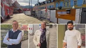 Die Sanierungsarbeiten am oberen Hauptplatz sind gegenwärtig ein großes Thema in Deutschlandsberg