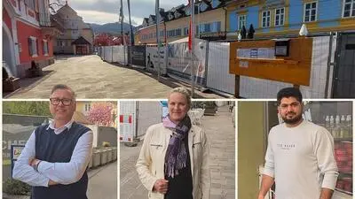 Die Sanierungsarbeiten am oberen Hauptplatz sind gegenwärtig ein großes Thema in Deutschlandsberg