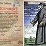Das Titelblatt des Seuchenratgebers (links) und eine Darstellung eines Seuchendoktors von Rom