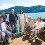 Günther Weichlinger, Martin Konar und Georg Santner vom KIS, Landesrätin Marika Lagger-Pöllinger sowie die ehemaligen KIS-Leiterinnen Gabi Wieser und Lilo Schulz (von links)
