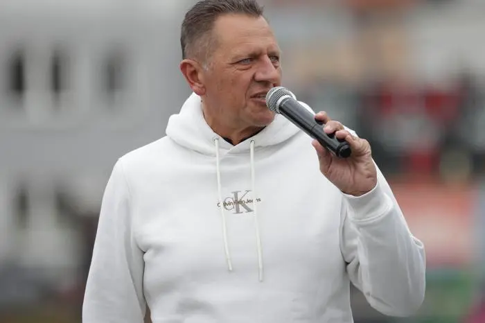 VIENNA,AUSTRIA,22.MAR.25 - AMERICAN FOOTBALL - AFL, Austrian Football League, Vienna Vikings vs Raiders Tirol. Image shows district mayor Thomas Steinhart.
Photo: GEPA pictures/ David Bitzan