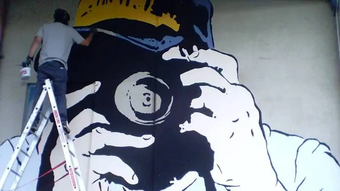 Rund 16 Quadratmeter groß ist das Graffiti von Werner Bauer alias Pug aus Köflach.