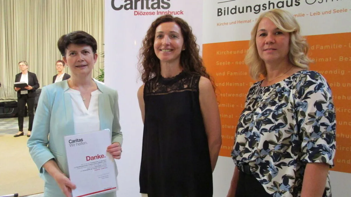 Caritasdirektorin Elisabeth Rathgeb und Bereichsleiterin Gertraud Holzer sowie Regionalreferentin Michaela Huber freuten sich über einen sehr gelungenen Abend