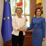 Fast 50 Staats- und Regierungschefs treffen heute in Chisinau ein. Ursula von der Leyen kam als erste zu Präsidentin Maia Sandu
