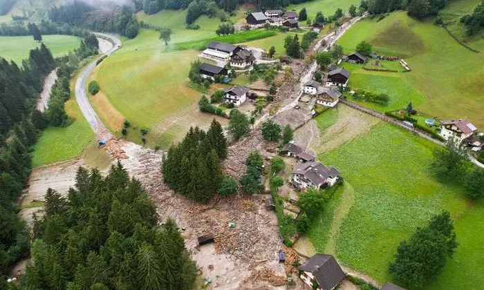 Drohnenbilder machen das Ausmaß des Unwetters im Mölltal sichtbar