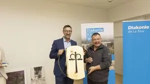 Auch Wirtschaftsdirektor Walter Pansi verabschiedete sich von Mario Buttazoni