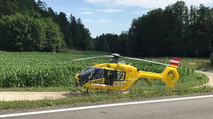 Der Rettungshubschrauber C16 aus Oberwart.