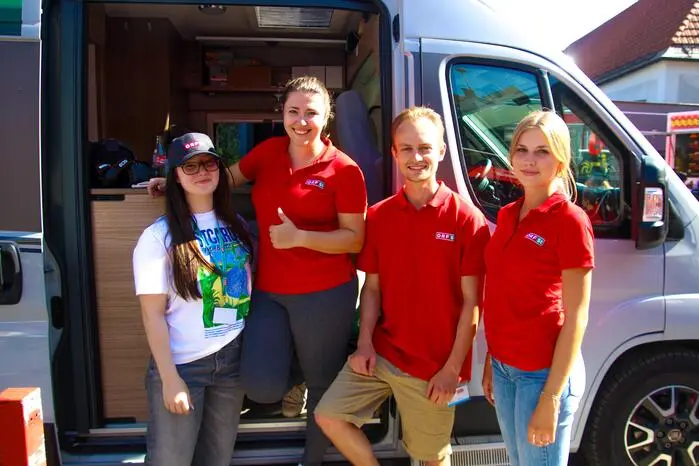 Auch ORF Radio Steiermark war vor Ort und sendete live aus Mureck im Rahmen des „Heimatsommers“.