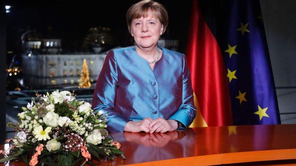 Angela Merkel bei ihrer Neujahrsansprache
