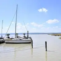 Blick auf den Neusiedler See in Podersdorf.