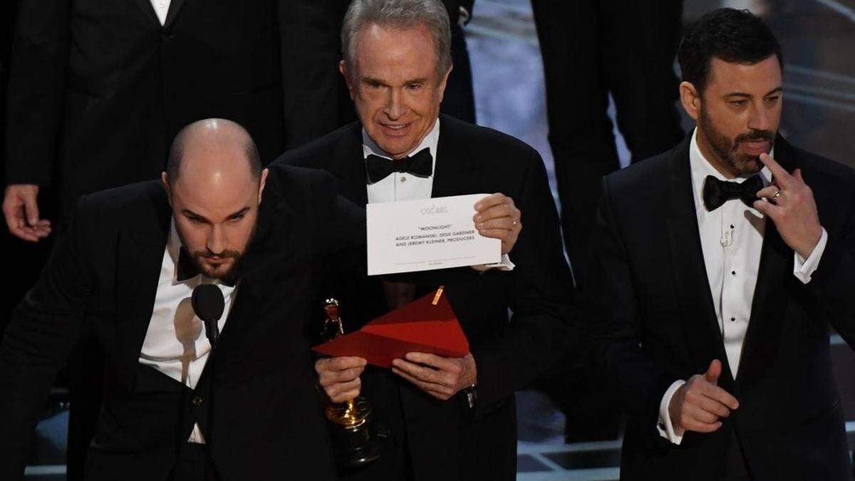 Warren Beatty hatte irrtümlich den großen Favoriten &quot;La La Land&quot; zum Sieger erklärt