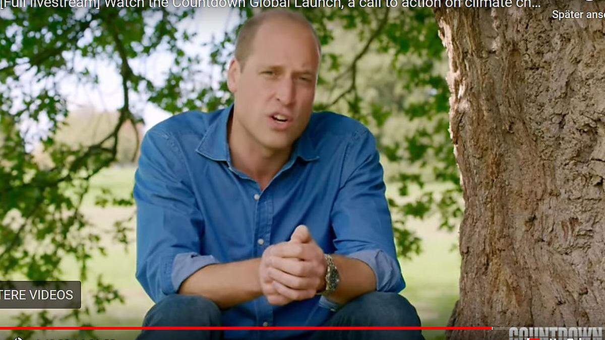 Prinz William bei &quot;Countdown&quot;: &quot;Wenn wir in diesem Jahrzehnt nicht handeln, wird der Schaden irreversibel sein&quot;