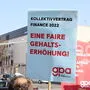 Am Montag protestierte die Gewerkschaft noch für höhere Gehälter