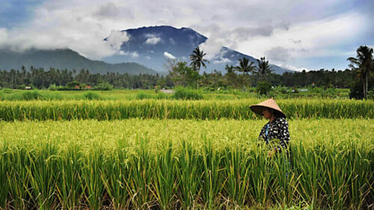 Die Idylle trügt: Mount Agung kann jederzeit ausbrechen 