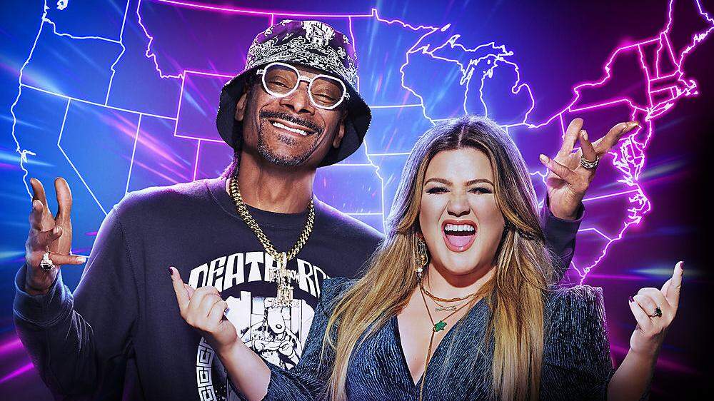 Zwei Hitparadenstürmer moderieren die acht Live-Shows vom American Song Contest, der erstmals ausgetragen wird: Snoop Dogg und Kelly Clarkson