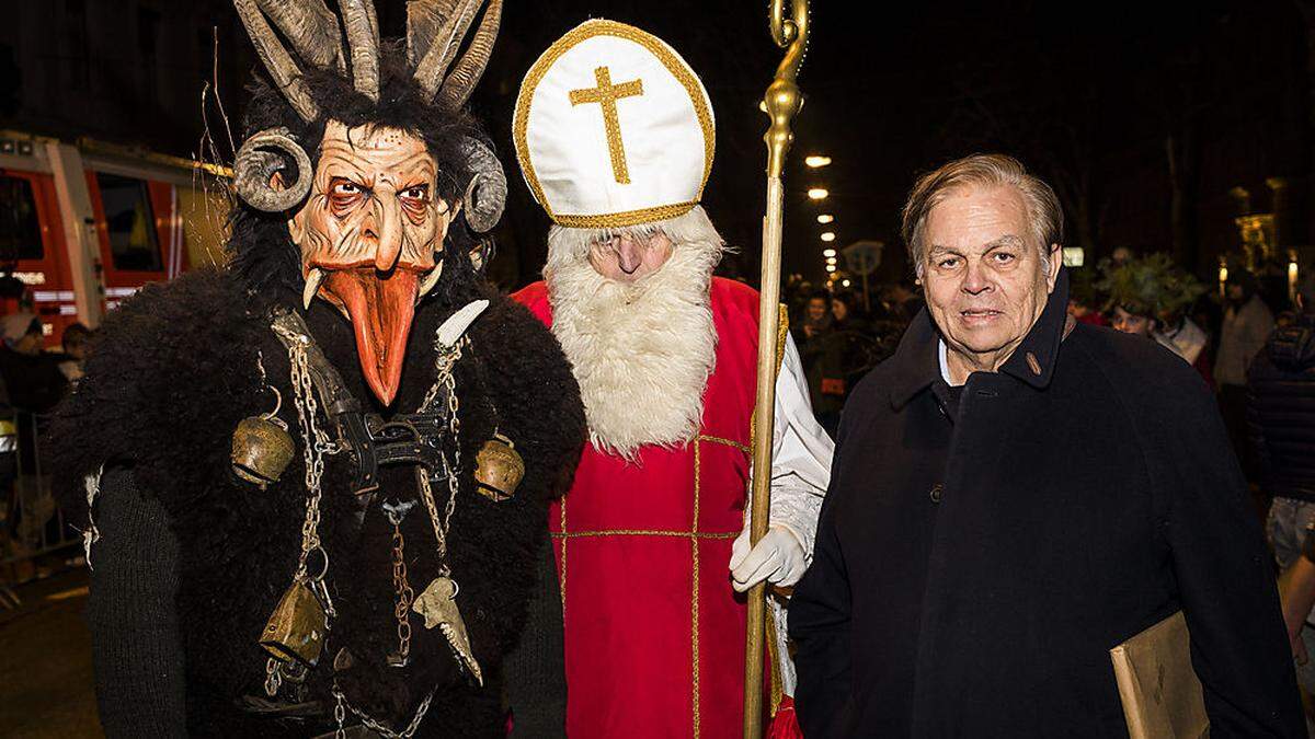 Lattacher beim Krampusumzug in Klagenfurt