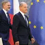 Tschechiens Ministerpräsident Petr Fiala (l.) empfing am Montag den deutschen Kanzler Olaf Scholz. Heute und morgen sind die Außen- und Verteidigungsminister der EU-Länder in Prag am Wort