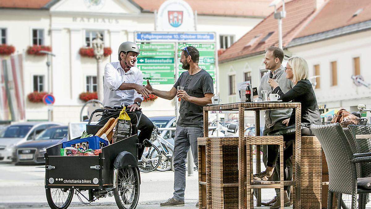 Künftig kann gratis ein Lastenfahrrad ausgeliehen werden