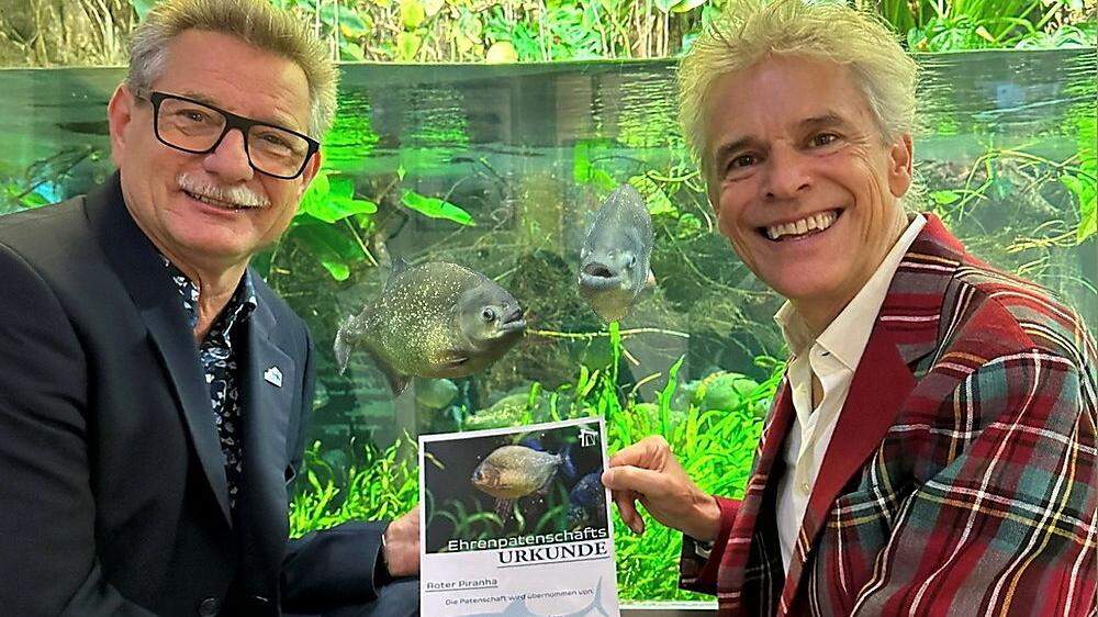Haus des Meeres Zoodirektor Michael Mitic und Thomas Brezina
