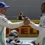 Valtteri Bottas und Lewis Hamilton