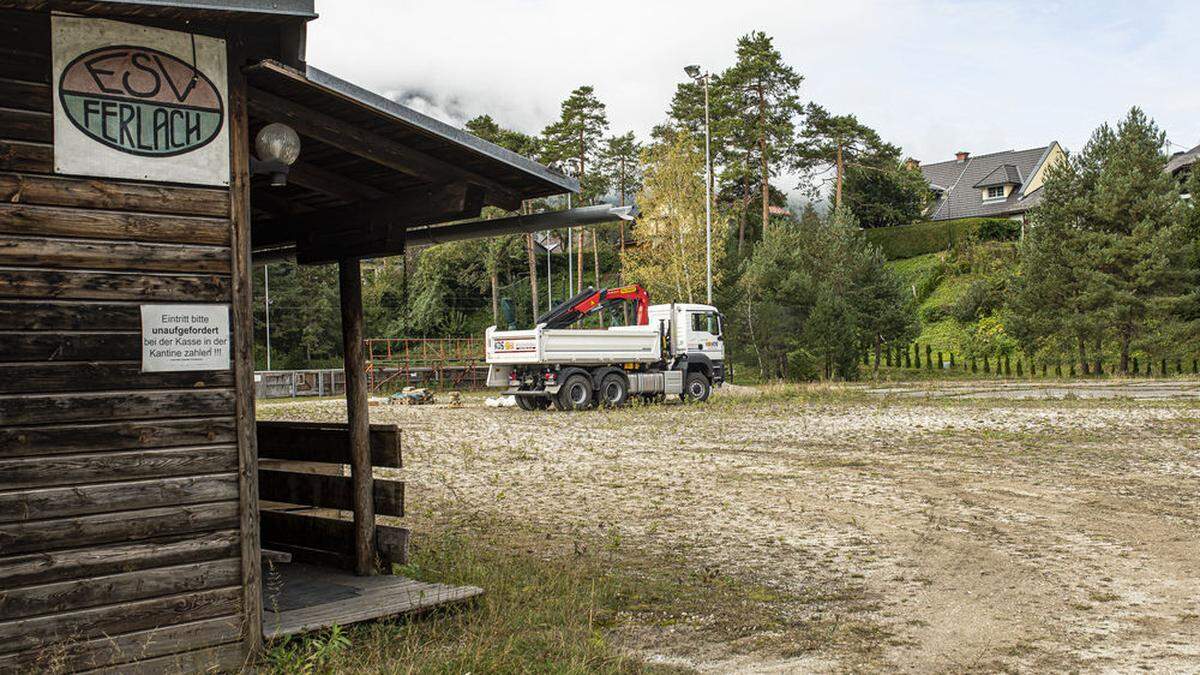 Der Standort der künftigen Eishalle in Ferlach 