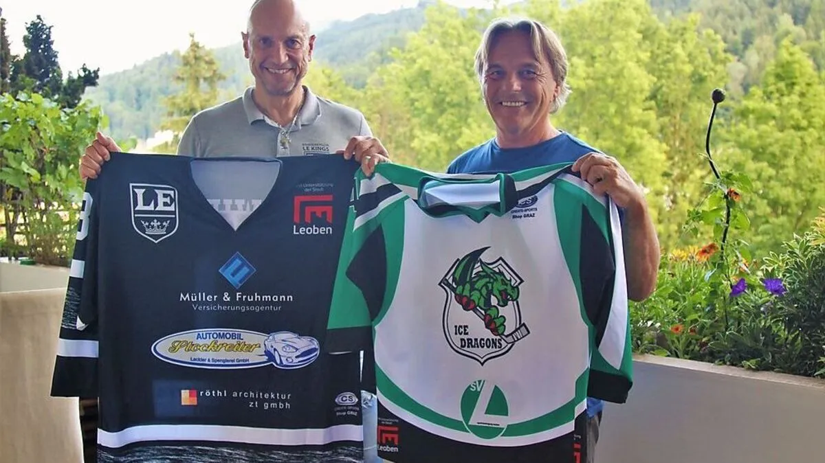 Eine Kooperation für den Eishockey-Nachwuchs: LE Kings-Obmann Christian Höllerbauer und Ice Dragons-Obmann Helmut Scheucher