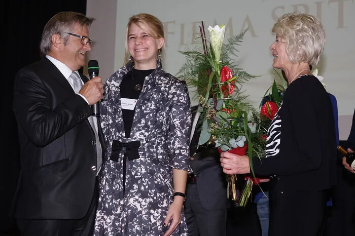 Firmenchef Herbert Spitzer mit Tochter Simone und Ehefrau Maria
