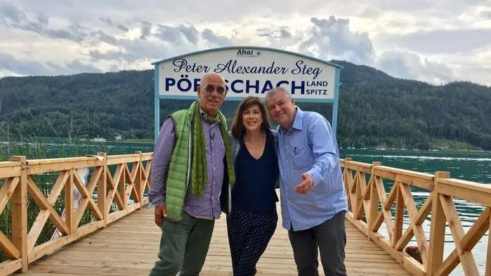 Anja Kruse mit „Superglatze“ Otto Retzer (links) und Wolfram Winkler
