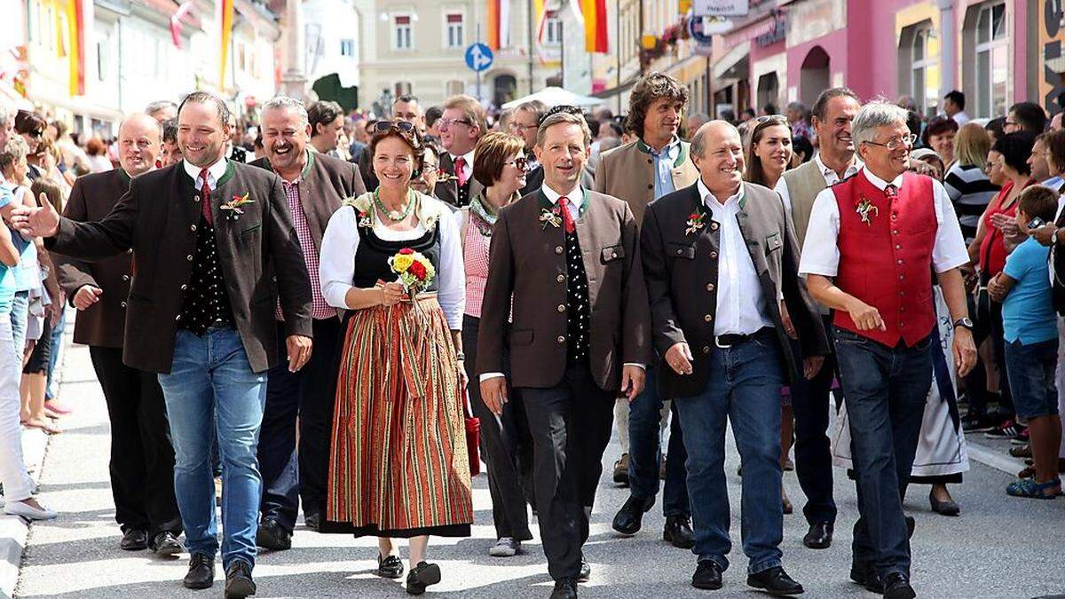 Politikerpräsenz beim Bleiburger Wiesenmarkt im Vorjahr. Diesen Samstag ist es wieder so weit