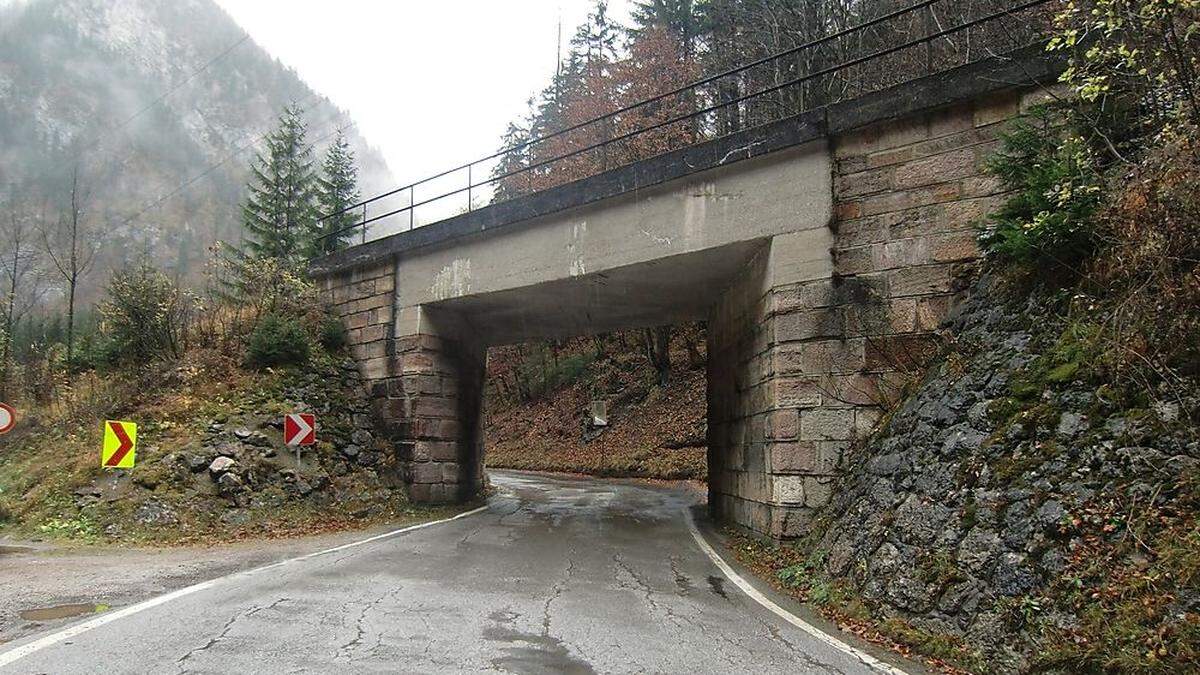 Die Martauer Bahnbrücke zwischen Eisenerz und Hieflau