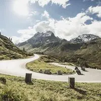 Die bei Ausflüglern beliebte  Silvretta-Hochalpenstraße