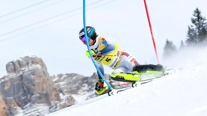 ALTA BADIA,ITALY,22.DEC.25 - ALPINE SKIING - FIS World Cup, slalom, men. Image shows Atle Lie McGrath (NOR).
Photo: GEPA pictures/ Harald Steiner