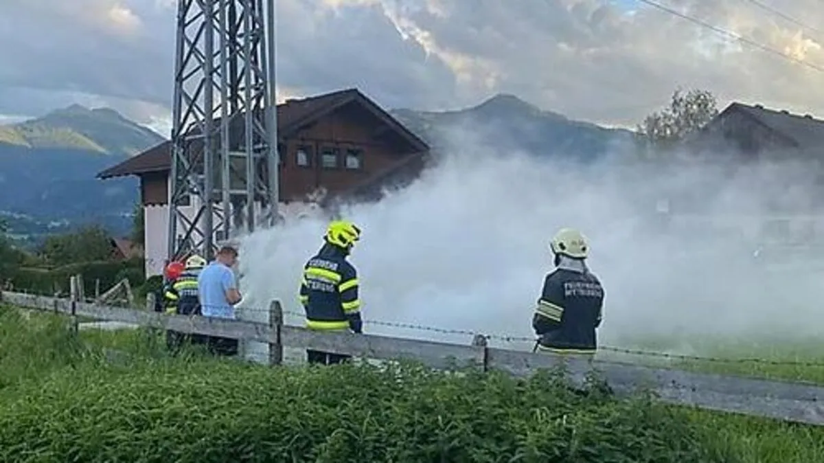 Trafobrand in Gersdorf