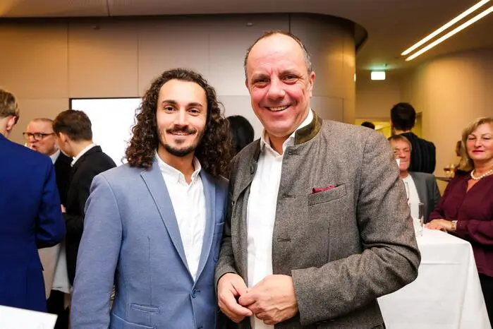 Christoph Stark (Nationalratsabgeordnete und Gleisdorfs Bürgermeister) mit seinem parlamentarischen Mitarbeiter Peter Sorger.