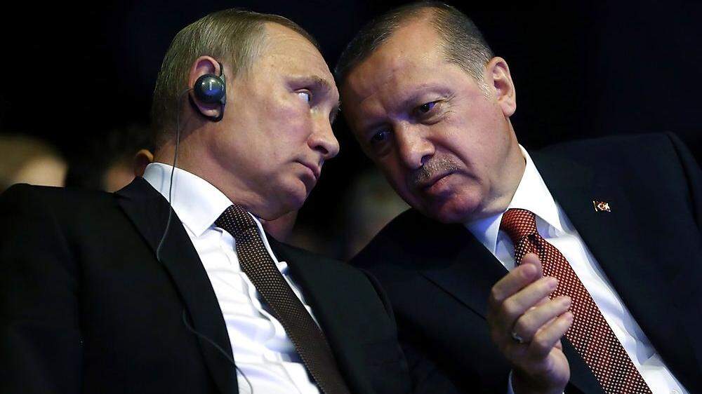 Die Präsidenten Putin (Russland) und Erdogan (Türkei)