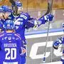 Scott Kosmachuk und Travis Oleksuk trafen beim 7:5-Comeback-Sieg in Linz jeweils doppelt 