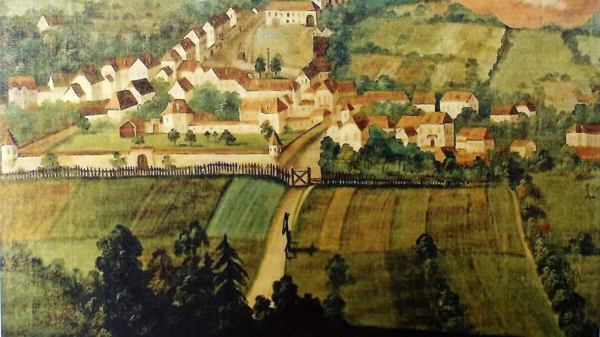 Eine der ältesten Darstellungen der Stadt ist auf dem Hochaltar der Taborkirche zu finden. Sie stammt von Josef Adam Ritter von Mölckh aus dem Jahr 1771. Eine noch ältere gibt es übrigens im Schloss Thannhausen aus dem Jahr 1582